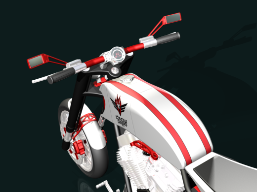 摩托车chopper-motorbike-crow-design-stp格式缩略图